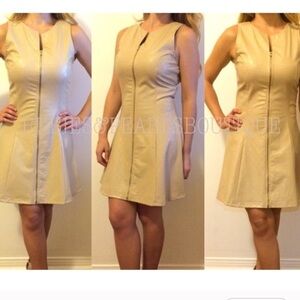 Elegant Tan Mini Dress